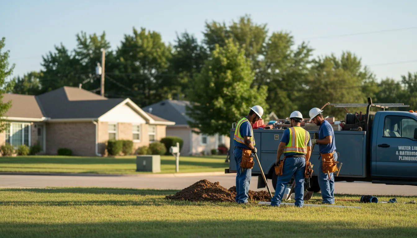 Residential water line and bathroom plumbing service in Medusa, NY